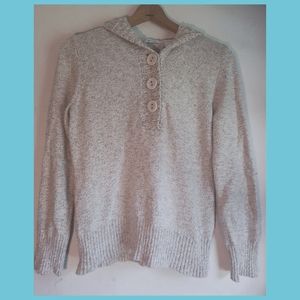 Liz & Co. White 3 Button Sweater Womens Size XL